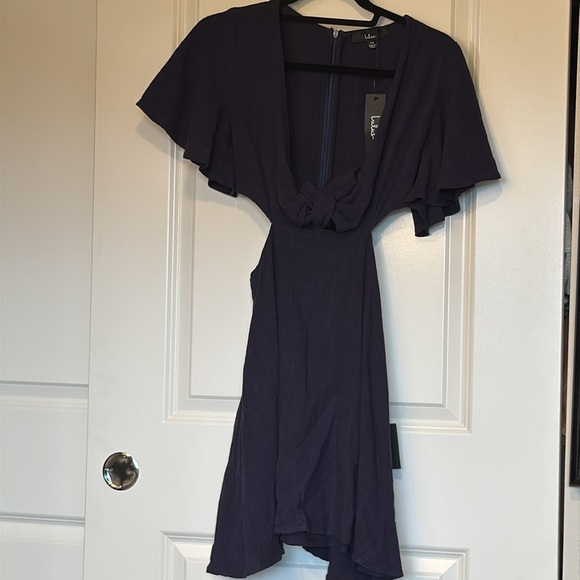Lulu’s Perfect Day for Love Navy Cutout Tie-Front Mini Dress Size X-Smal… - Picture 6 of 9
